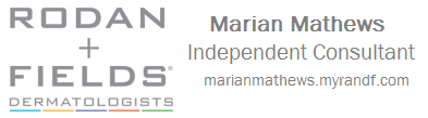 Sponsor Marian Mathews - Independant Rodan & Fields Consultant