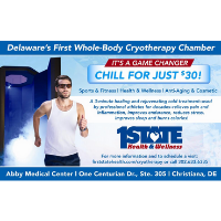 Sponsor 1st State Health & Wellness Whole-Body Cryotherapy Chamber