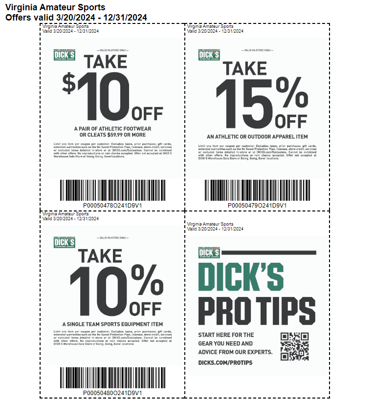 Sponsor Dick's Sporting Goods Coupons