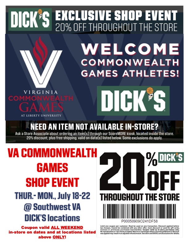 Sponsor Dick's Sporting Goods Shop Event