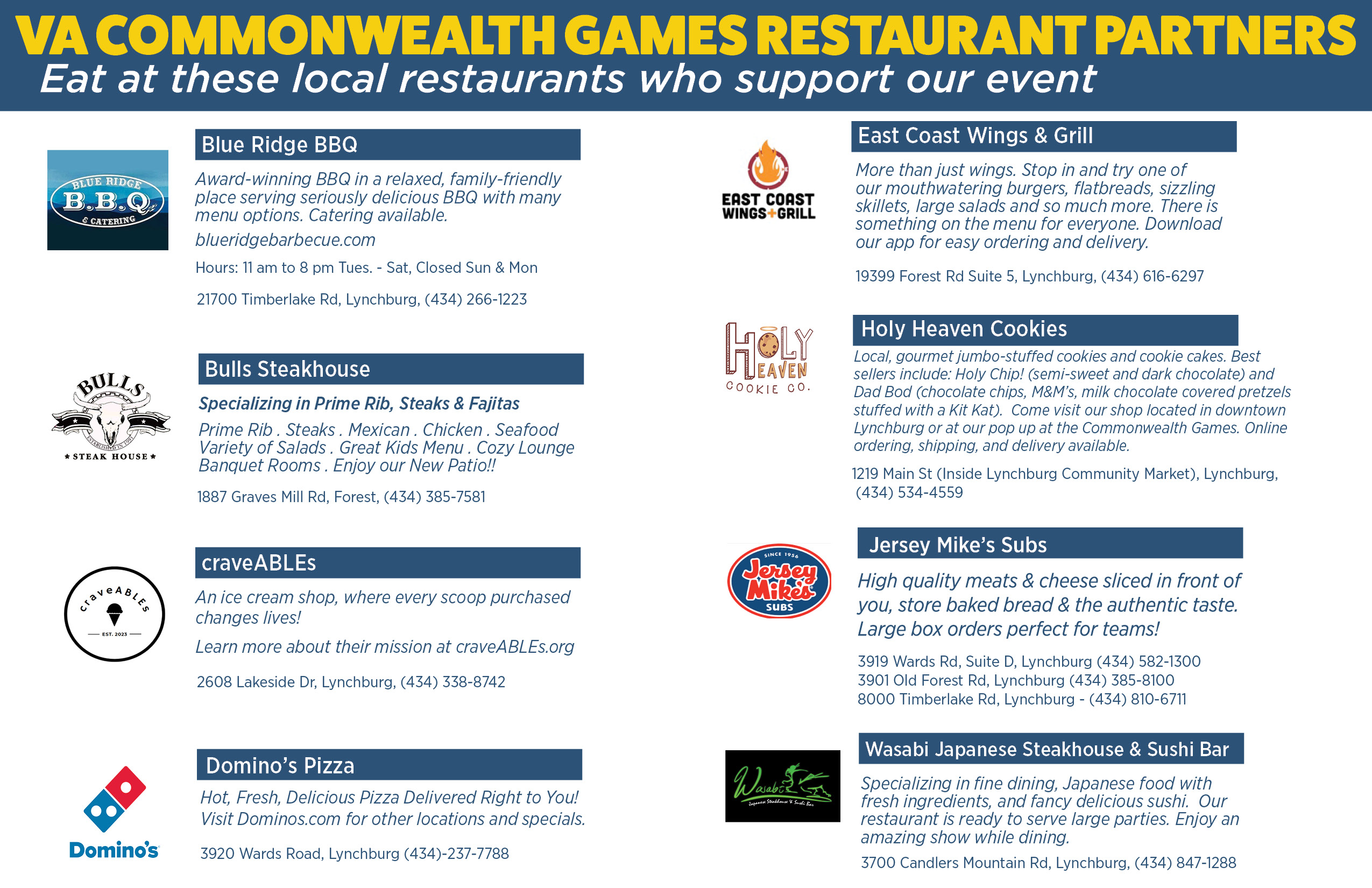 Sponsor 2025 Restaurant Guide