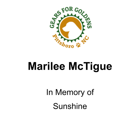 Sponsor In Memory of Sunshine