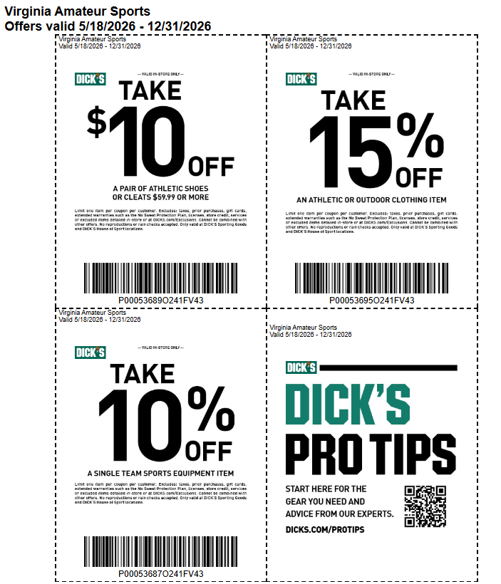 Sponsor Dick's Sporting Goods Coupons