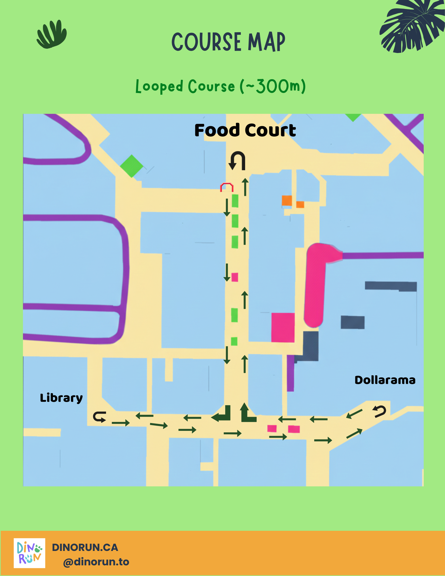 Woodside Sq Dino Run Map